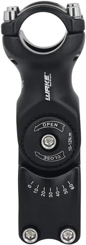 Vista 10 de CYSKY Vástago de bicicleta ajustable 31.8 25.4 3.543 in/4.331 in/5.118 in 0-60 grados ajustable MTB vástago de bicicleta elevador para bicicleta