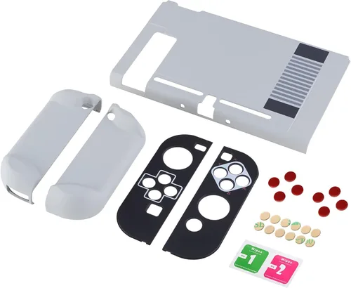 Vista 2 de eXtremeRate PlayVital - Carcasa trasera para consola Nintendo Switch, protector de controlador de mano NS Joycon carcasa dura, funda protectora