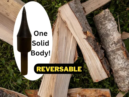 Vista 2 de Divisor de madera de una pieza para taladros manuales de batería, fabricado con un cuerpo sólido, dividir madera para fuego, campamento, cocinar