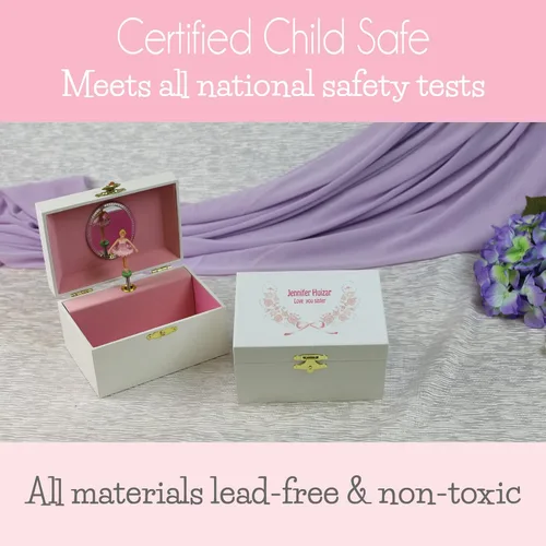 Vista 3 de My Bambino Joyero musical personalizado con diseño de mariquita roja