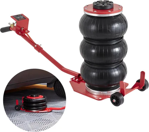 Vista 11 de VEVOR Gato de Aire, Gato de Aire de Triple Bolsa de 3 Toneladas/6600 lbs, Gato de Bolsa de Aire con Rango de Elevación 5.9"-15.75", Gato de Bolsa
