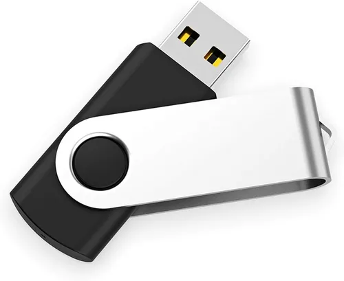 Vista 8 de Paquete de 2 unidades flash USB de 2 GB USB 2.0 unidades de pulgar Drive Jump Drive Fold Almacenamiento Memory Stick Diseño giratorio - Negro