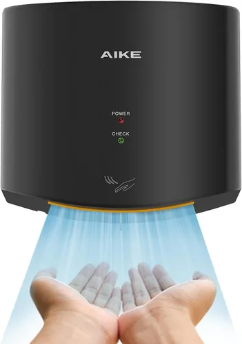 AIKE Limpiador de aire compacto secador de manos 110V 1400W Negro (con enchufe de 2 pines) Modelo AK2630S