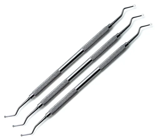 Vista 2 de Excavadora restauradora dental 127/128, instrumento de doble extremo de cuchara de 0.079 in