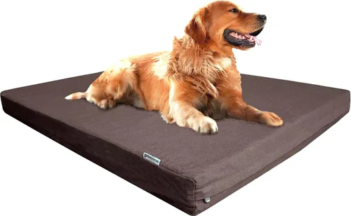 Vista 48 de Dogbed4less Cama ortopédica para perros con espuma viscoelástica para mascotas medianas y grandes, forro impermeable con cubierta externa de nailon