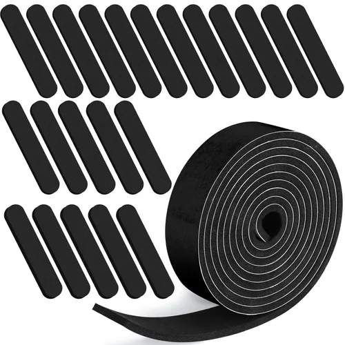 Outus 23 piezas de cinta reductora de tamaño de sombrero, inserto de espuma, rollo de cinta reductora autoadhesiva (negro)