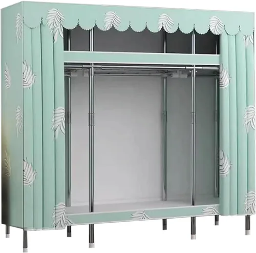 Vista 23 de large closets Portable Wardrobe Closet Thickened Steel Pipe Clothes Closet for Bedroom Hanging Large Closet Lightweight Portable Closet Space-saving