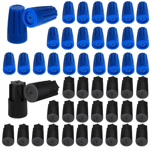 Vista 8 de 50 piezas de conectores de cable eléctrico impermeables, tapas de tuercas de torsión impermeables para exteriores, conector de terminal de cable
