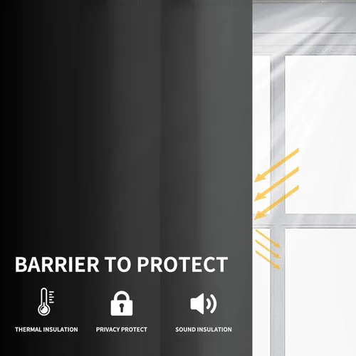 Vista 76 de Easy-Going - Cortinas opacas para dormitorio, aislamiento térmico sólido con ojales, cortinas de ventana para reducción de ruido, cortinas