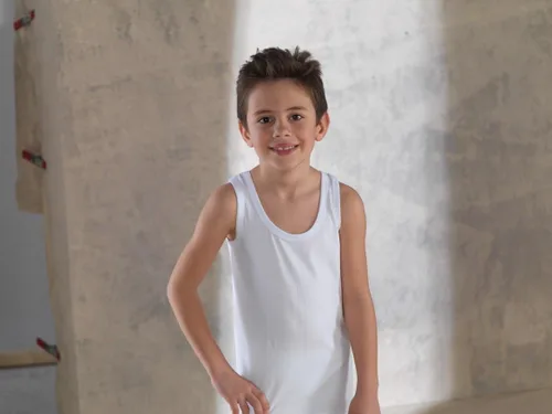 Vista 4 de Brix Camiseta sin mangas para niños, sin etiquetas, 100% algodón, súper suave, paquete de 4 novedades.