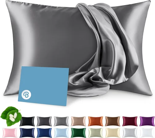 Vista 20 de Bare Home Funda de almohada 100% seda de morera para cabello y piel - Funda de almohada de seda ultra premium grado 6A 19 Momme - Cremallera oculta