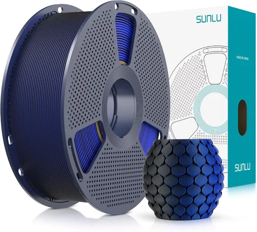 Vista 16 de SUNLU - Filamento PLA para impresora 3D, 0.07 pulg, perfectamente enrollado con acabado mate, impresión 99% FDM, carrete de 2.2 lb, 1082 pies, negro