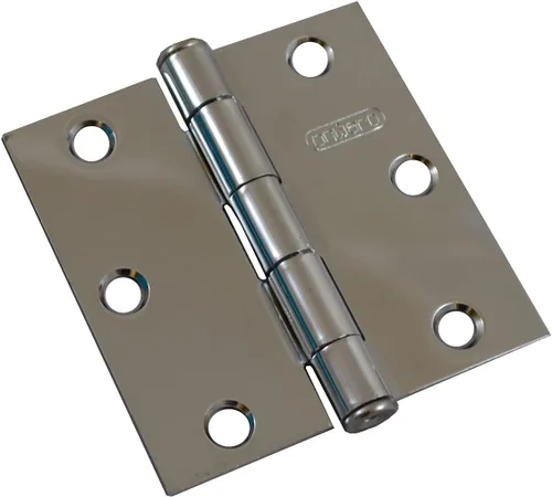 Vista 4 de Richelieu 820FBB Onward (Paquete de 2) Bisagra de embutir completa de 3 pulgadas (76 mm) para puerta interior, esquina cuadrada, acabado negro