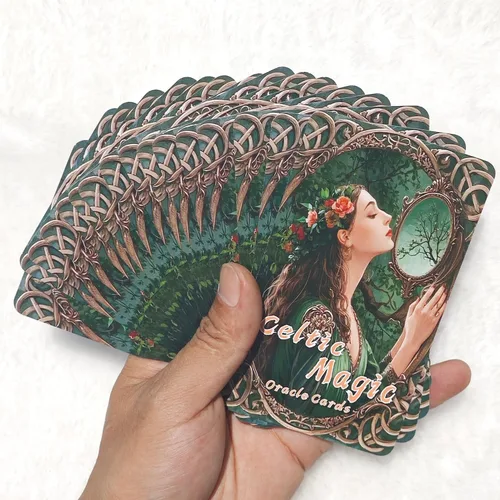 Vista 6 de Cartas de oráculo mágico celta, cartas de tarot, cartas Oracle para principiantes, afirmaciones holísticas Wicca, perfectas para crear un mazo