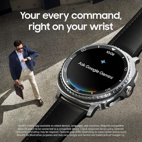Vista 3 de Samsung Galaxy Watch 8 Classic (2025) - Reloj inteligente Bluetooth de 46 mm, diseño de cojín, bisel giratorio, botón rápido, entrenador de dormir