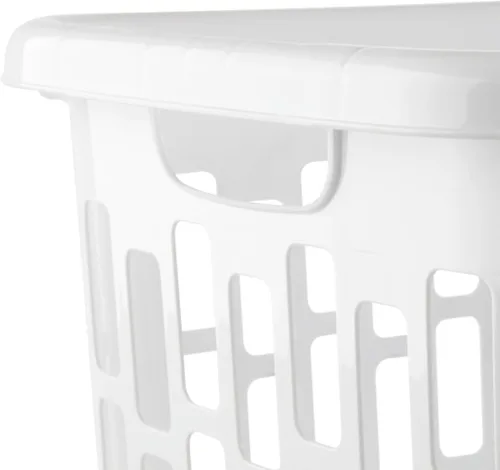 Vista 8 de Sterilite Cesta de lavandería fácil de transportar, agujeros de ventilación y asas para llevar la ropa entre la lavandería y el dormitorio