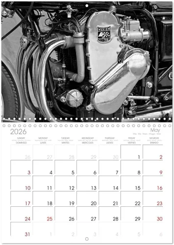 Vista 9 de Münch Mammut TT en blanco y negro (calendario de pared mensual 2022 de 11.7 x 16.5 pulgadas (abierto)