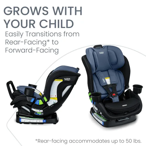 Vista 4 de Britax Poplar S - Asiento convertible para coche, 2 en 1 con diseño delgado de 17 pulgadas, tecnología ClickTight, Onyx Ártico