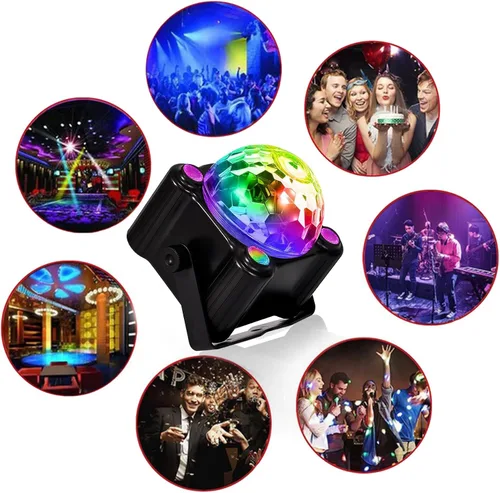 Vista 18 de RAHAN LED Earrings Disco Ball 16 Colors Light,Rechargeable Light Projecting Light up Earrings for Women Dance Party Halloween Costume Accessories