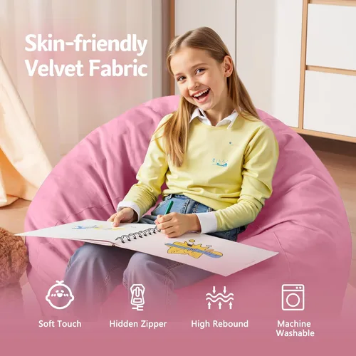 Vista 351 de de 3 pies con relleno de espuma viscoelástica, puf grandes, sofá suave con funda de terciopelo holandés, 36 x 36 x 24 pulgadas (morado)