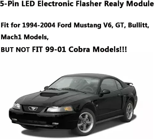 Vista 3 de Relé intermitente LED EP27 de 5 pines apto para Ford Mustang V6, GT, Bullitt, Mach1 1994-2004 Ford Five Hundred 2005-2007 Señal de giro