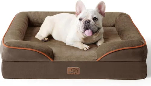Vista 88 de Bedsure - Cama ortopédica para perros de tamaño grande - Cama impermeable para perros grandes y gatos, sofá de confort para perros con funda