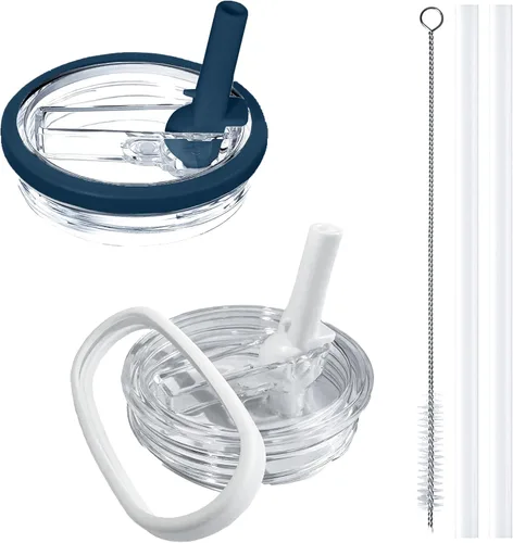 Vista 17 de Stanley - Paquete de 2 tapas abatibles con popote Stanley, a prueba de fugas, accesorios Stanley para vasos Stanley Quencher H2.0 de 40 onzas