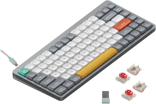Vista 27 de NuPhy Air75 V2 Teclado mecánico portátil 75% de bajo perfil, teclado inalámbrico, compatible con teclados Bluetooth Bluetooth/2.4G/USB-C RGB