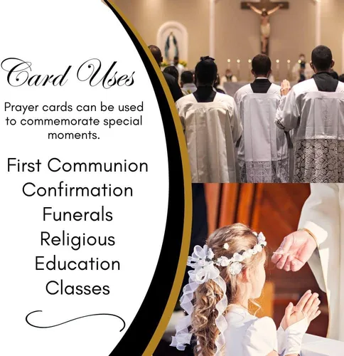 Vista 4 de Hirten Tarjeta sagrada laminada de oración católica del Salmo 23, tarjeta individual