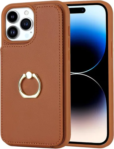 Vista 182 de Lipvina Funda para iPhone X/XS con Portador de Tarjetas, Portador de Tarjetas de Crédito, Soporte de Anillo con Atril, Funda Tipo Cartera Plegable