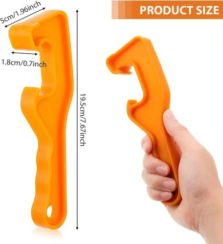 Vista 2 de Mudder Abridor de tapa de cubo de plástico, 4 piezas, 5 galones, abridor de cubos, herramienta de herramienta para uso industrial en el hogar