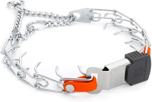 Vista 12 de Collar de perro de acero cromado Herm Sprenger para perros pequeños con hebilla de liberación rápida ClicLock y inserto de Biothane Collar de punta