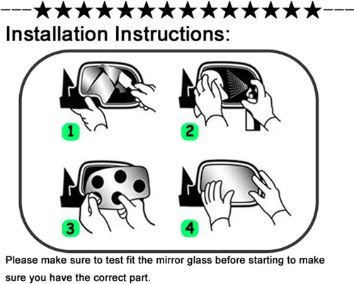 Vista 9 de WLLW Espejo lateral de repuesto para Dodge Ram 1500 02-08 Passenger Side 2500 3500 Van 4000