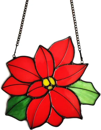 Vista 8 de Ventana de flores para colgar en vitrales, decoración navideña, paneles de ventana, regalos de cumpleaños para mamá, mujer y amigos (rosa)