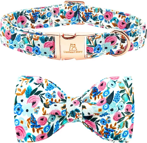 Vista 33 de Lionheart glory - Collar de perro de San Valentín, collares para perros con lazo, collares para mascotas ajustables con lazo para perros pequeños