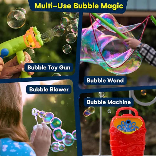 Vista 6 de KidzLane - Solución de burbujas, recambio de 67.63 onzas, botella grande de fácil agarre para usar con pistolas de agua, varitas o máquinas