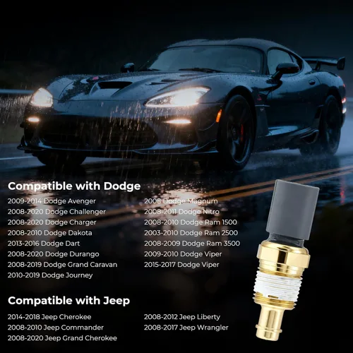 Vista 2 de Sensor de temperatura del refrigerante del motor para Dodge Ram 1500 2500, Dodge Challenger Charger Durango Grand Caravan Journey, Jeep Grand
