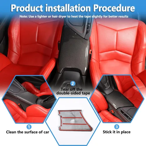 Vista 5 de Sekhyna Funda para reposabrazos de consola central, compatible con Corvette C8 Stingray 2020-2023 ABS 2020-2023, 1 unidad, caja de almacenamiento