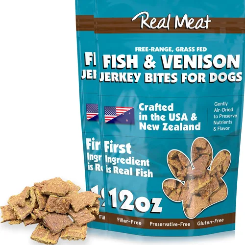 Vista 9 de Golosinas de carne real para perros - Bolsa de 12oz de tiras de carne de res aire-secas para perros de tamaño bocado - Golosinas de carne