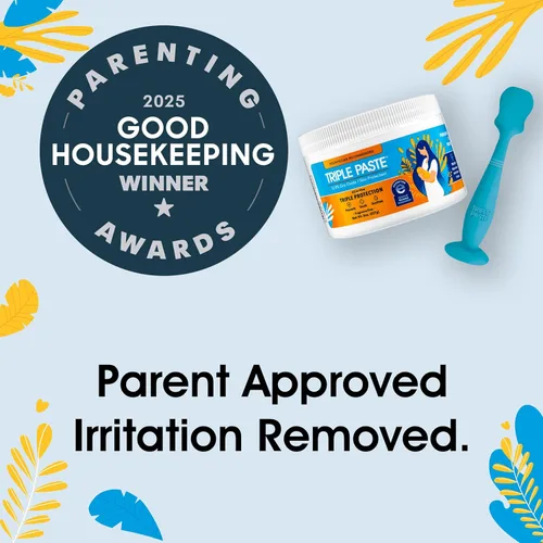 Vista 7 de Triple Paste Crema para sarpullido de pañales para bebé y paquete de espátula para bebé - 8 oz de ungüento de óxido de zinc y tratamiento