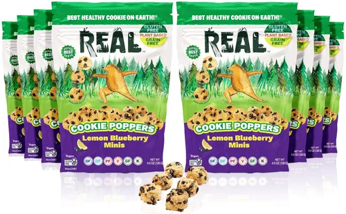 Vista 23 de REAL Mini galletas con chispas de chocolate, galletas horneadas semisuaves sin gluten, sin lácteos, veganas, kosher, paleo, deliciosas mini galletas