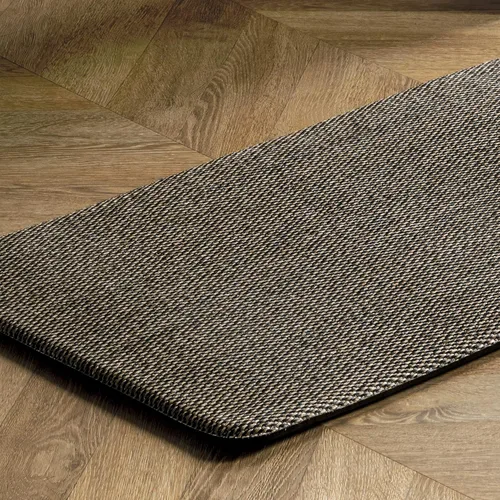 Vista 3 de nuLOOM Tapete cómodo trenzado casual antifatiga para cocina o lavandería, 2 x 4, color negro