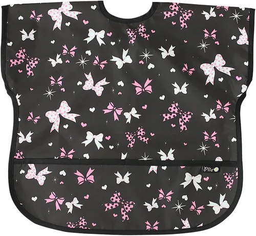 Vista 2 de Plie Short Sleeve Waterproof Bib for Toddlers – Easy Clean Feeding Apron for Mealtime, Daycare, Self-Feeding, Lightweight