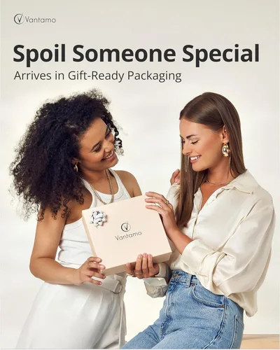 Vista 6 de Bolsos Vantamo para mujer con forma de media luna con protección RFID, monederos con cierre de media luna para mujer con clip antirrobo para mayor