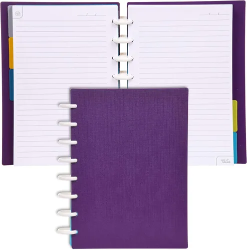 Vista 20 de Talia - Cuadernos de notas con tapas, planificador, personalizables, (Rosa de los 90, Junior (5.5 pulgadas x 8.5 pulgadas))