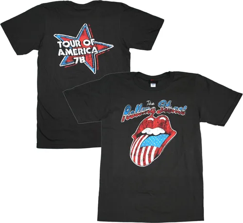 Vista 3 de Rolling Stones Men's Tour of America T-Shirt Gun Metal Gray