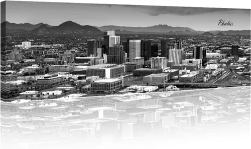 Vista 54 de Atlanta Skyline - Arte de pared para sala de estar, lienzo de paisaje urbano, decoración moderna para el hogar, imágenes panorámicas, edificio