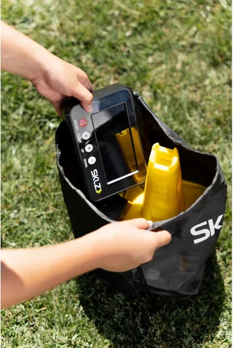 Vista 9 de SKLZ Speed Gates para deportes y entrenamiento atlético de velocidad, amarillo