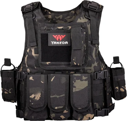 Vista 8 de YAKEDA - Chaleco táctico al aire libre ajustable para adultos