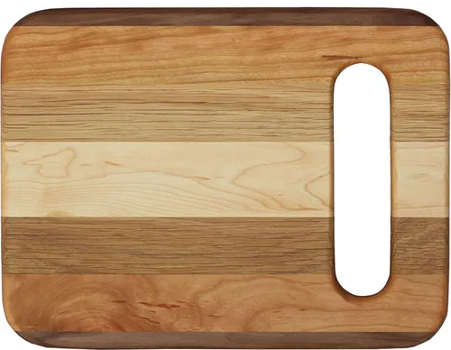Vista 2 de Tablas de cortar de madera hechas a mano incluyendo aceite (9 "x 11" con asa)